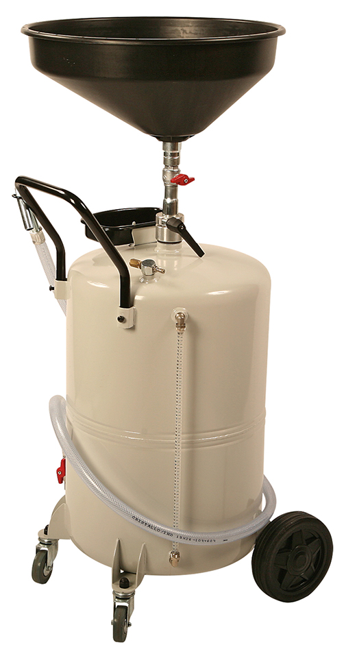 Used Oil Drain with Blowback Safety Feature